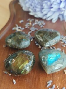 Blue Labradorite Hearts