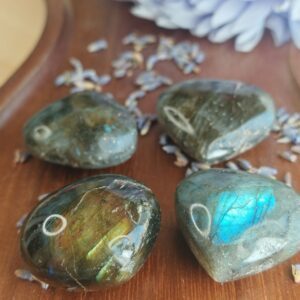 Blue Labradorite Hearts