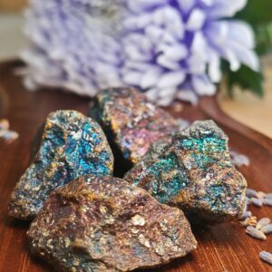 Peacock Ore with Pyrite And Clear Quartz