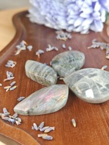 Purple / Pink Labradorite Leaves