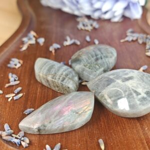 Purple / Pink Labradorite Leaves